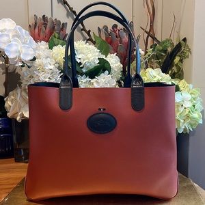 Longchamp Roseau Reversible Leather Tote Bag